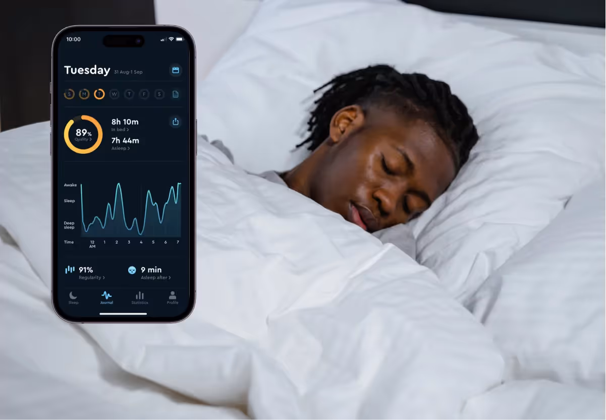 the Sleep Cycle app and someone asleep