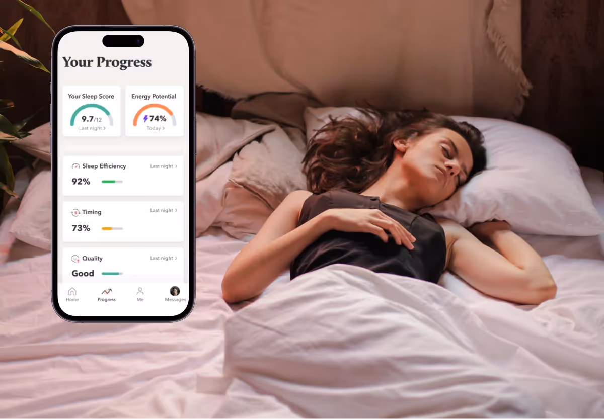 the Sleep Reset app and someone asleep