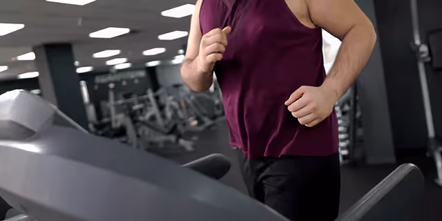 a person running indoors