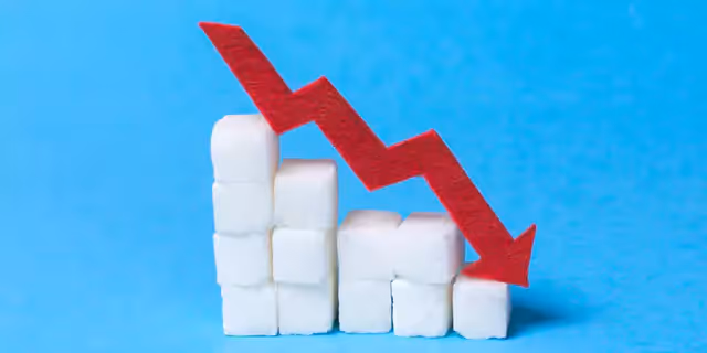 a graph showing declining sugar consumption 