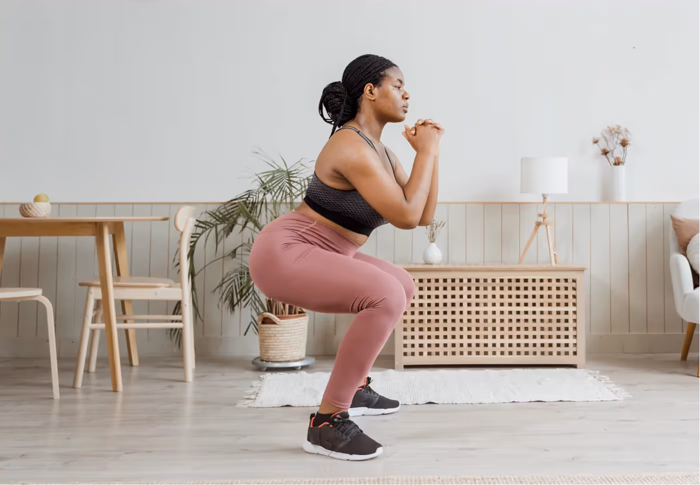 someone doing a squat