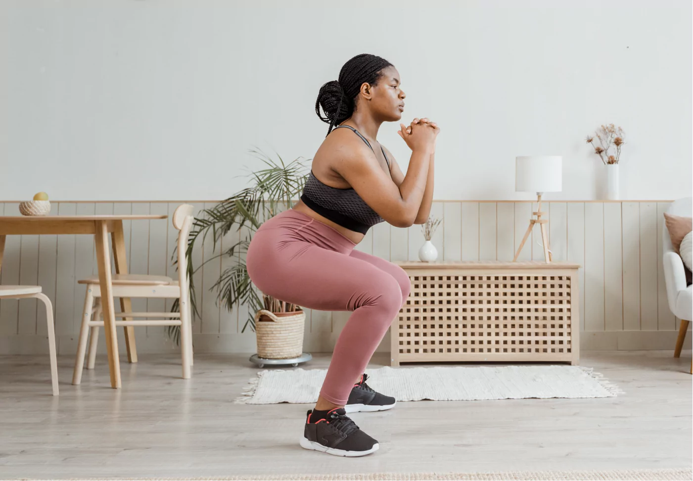 someone doing a squat