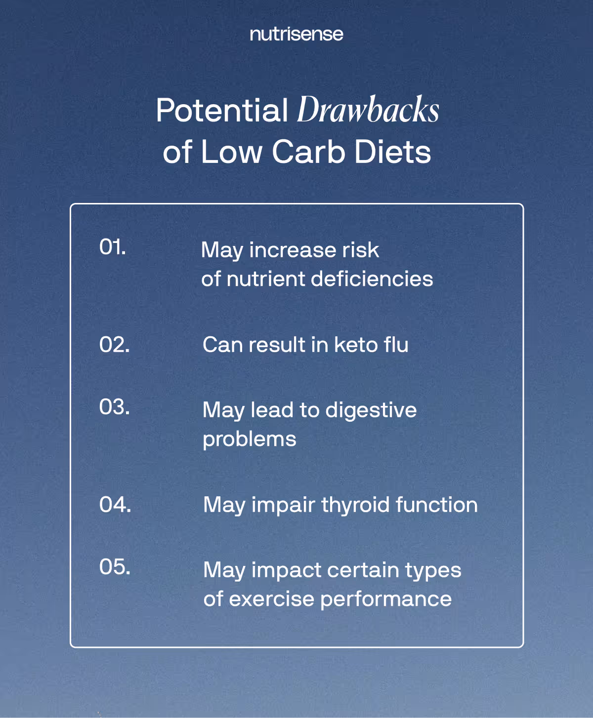 drawbacks of low carb diets
