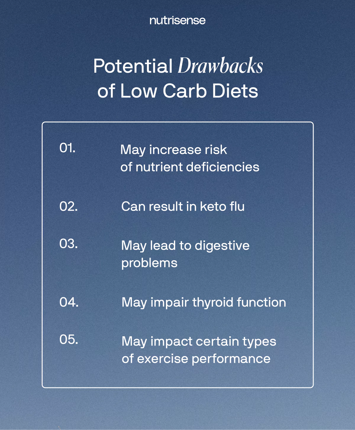 drawbacks of low carb diets