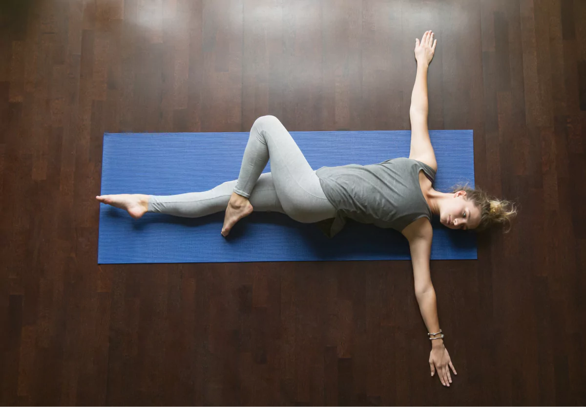 a girl doing a trunk rotation