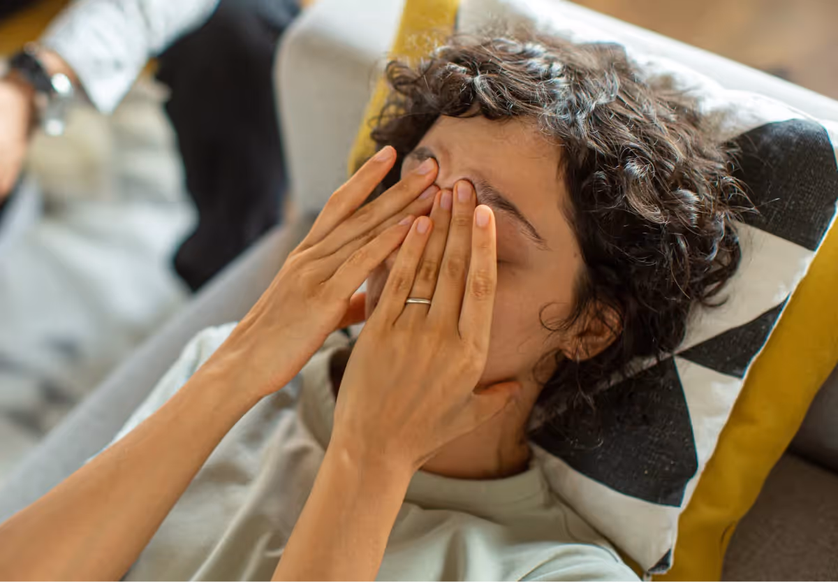 a man feeling stressed