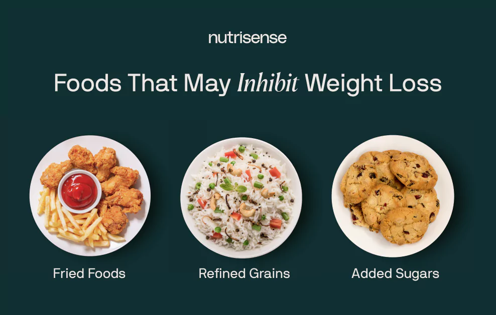 three foods that can inhibit weight loss