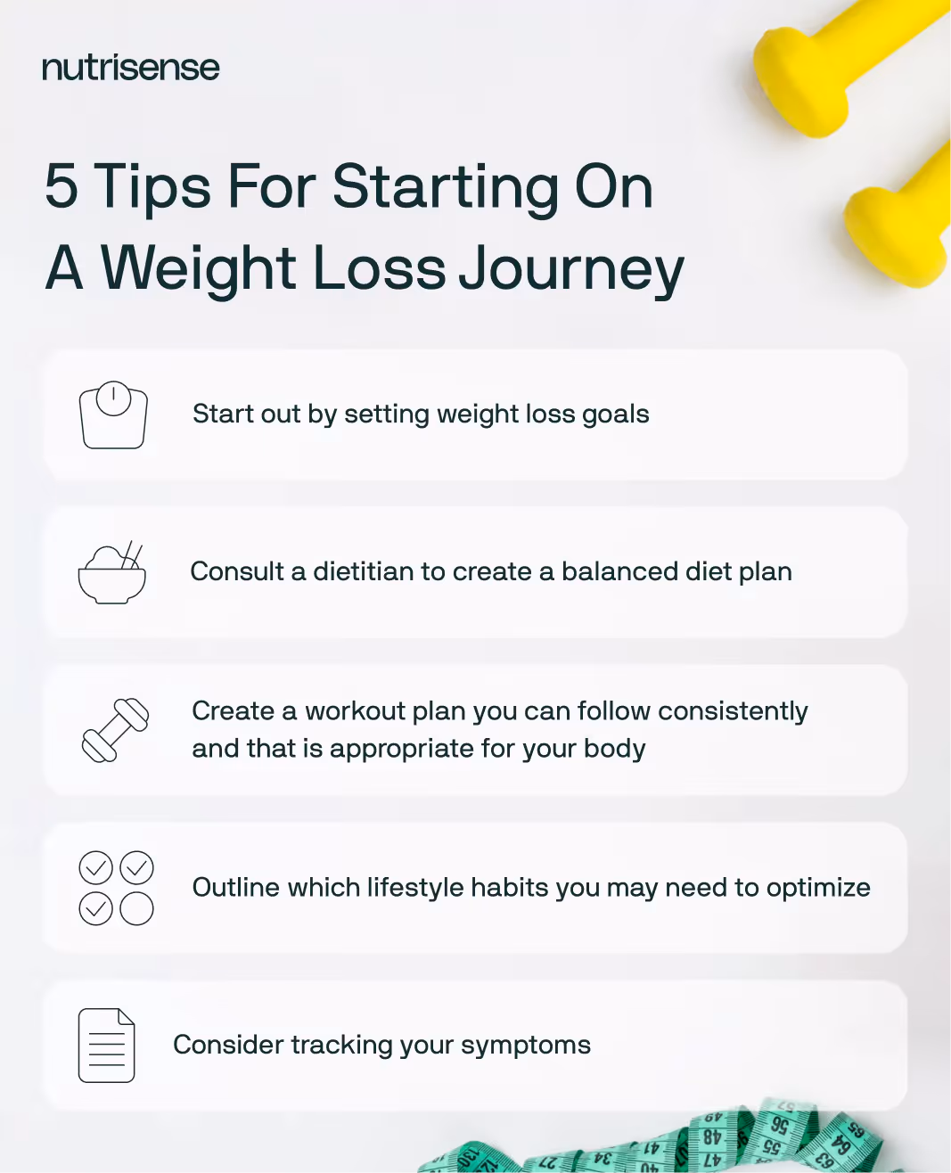 5 tips for starting a weight loss journey