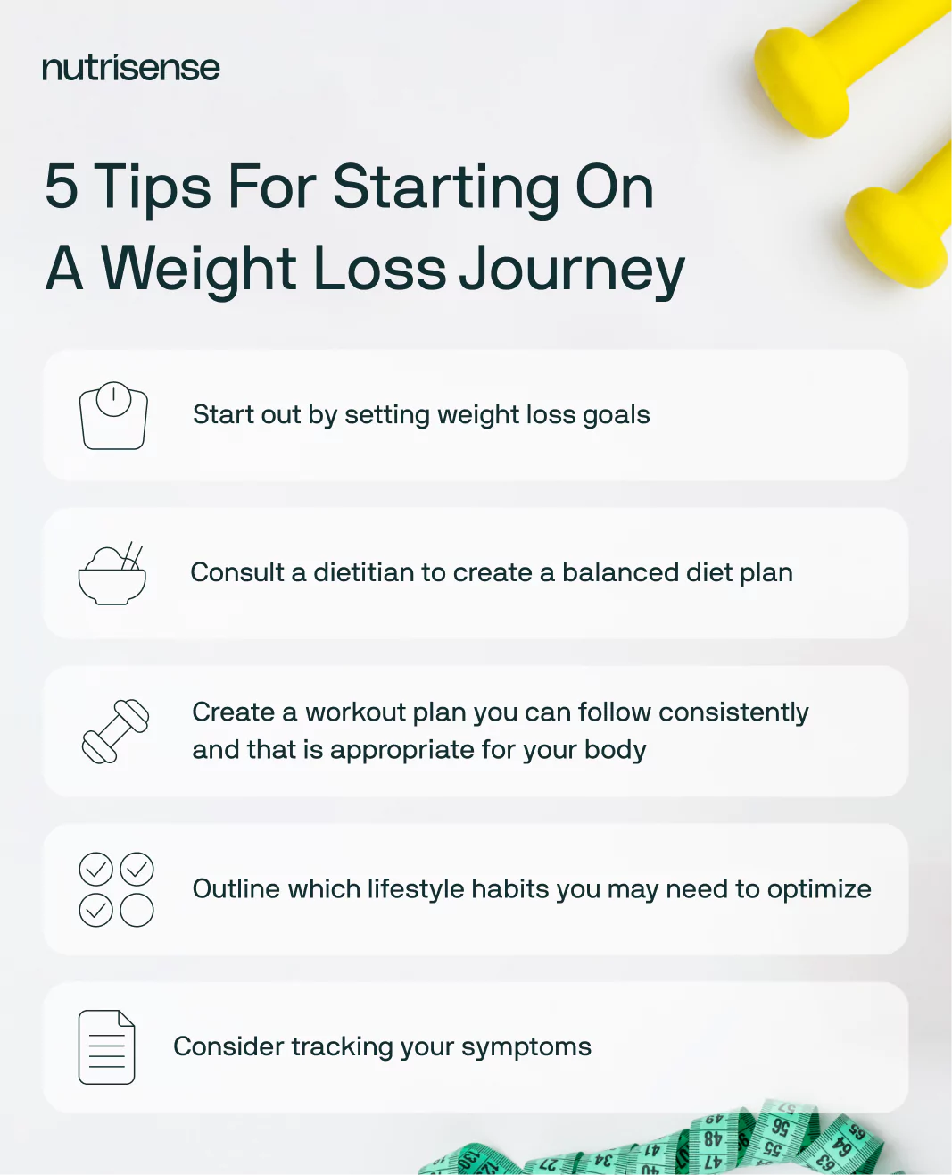 5 tips for starting a weight loss journey