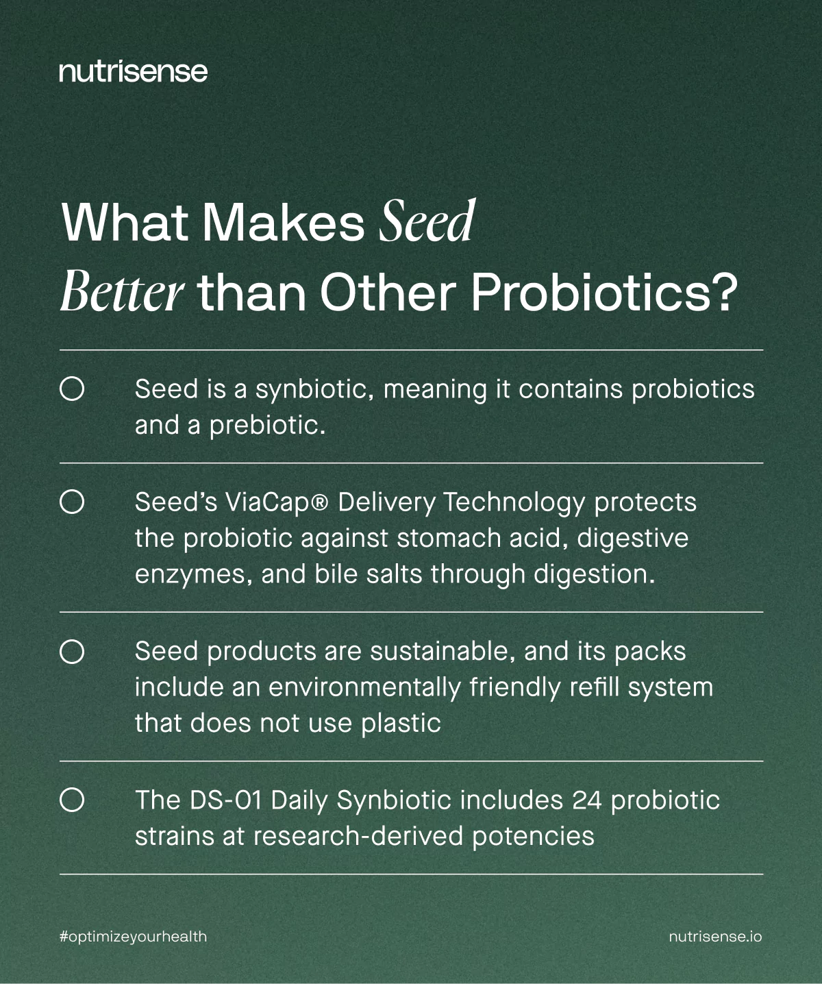 what makes seed probiotic different