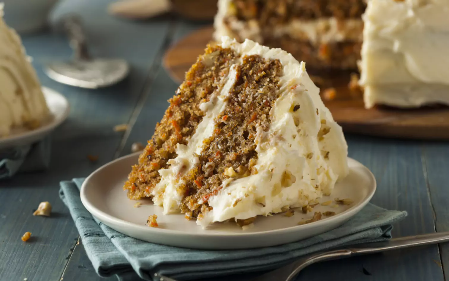 Sugar-Free Carrot Cake on a plate