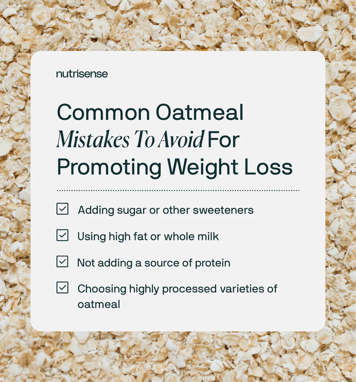 common oatmeal mistakes to avoid for weight loss