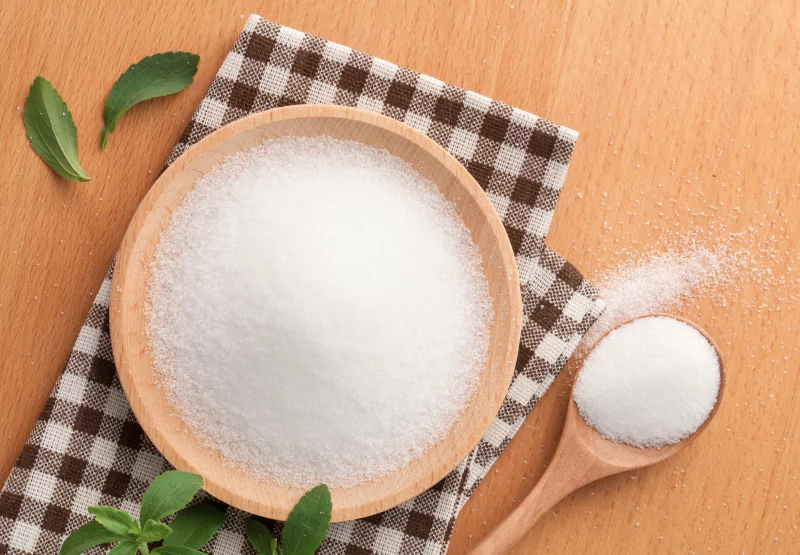 a bowl of stevia on a table