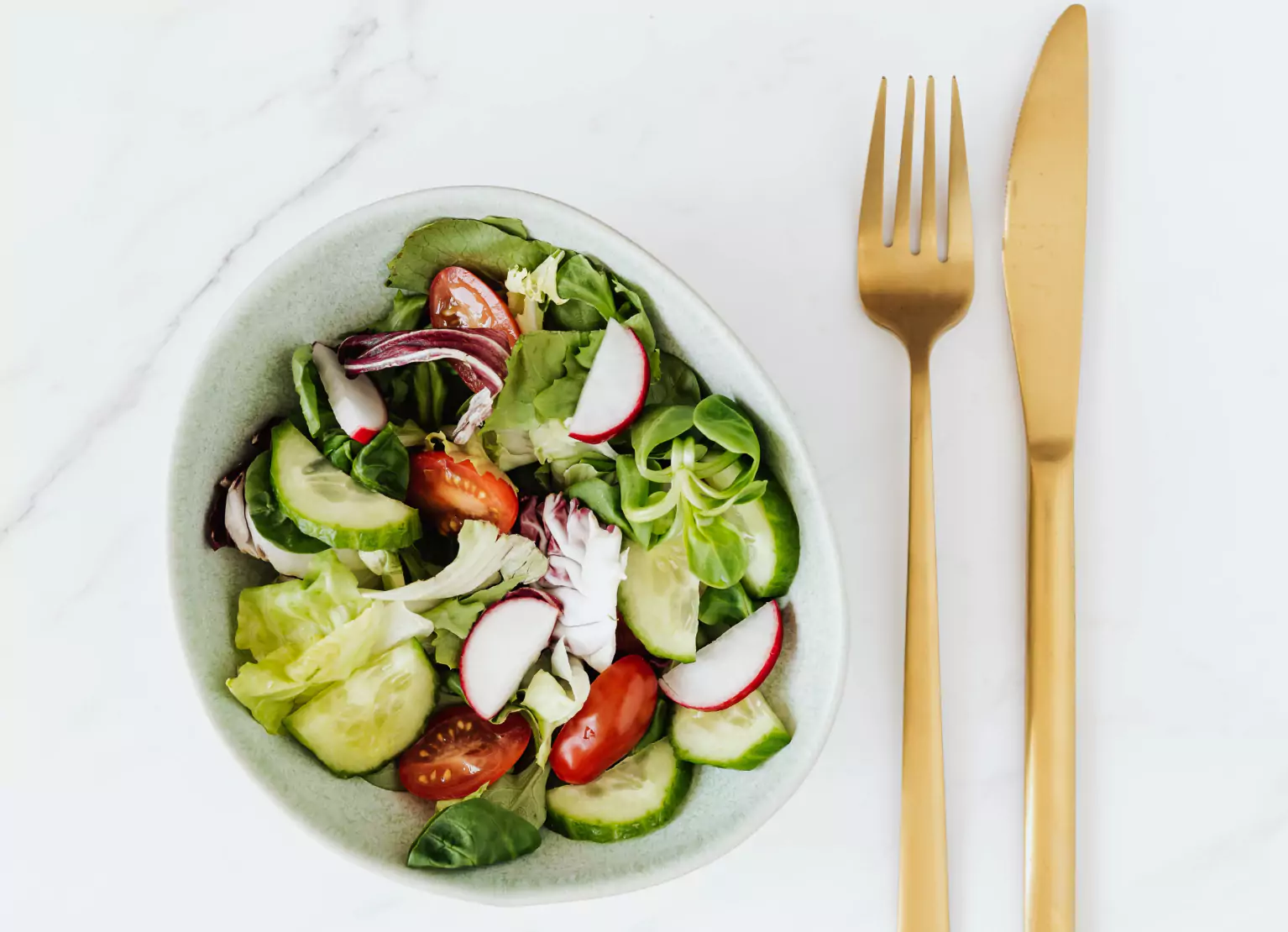 a plate of salad