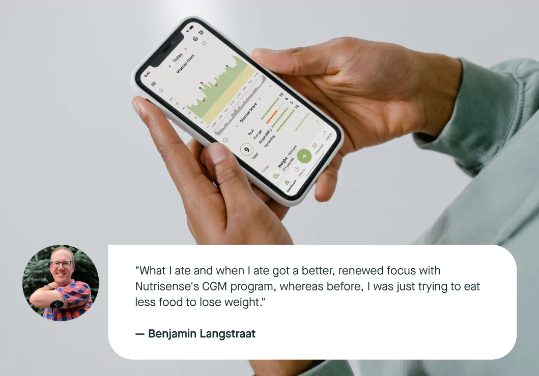 ben using the nutrisense app