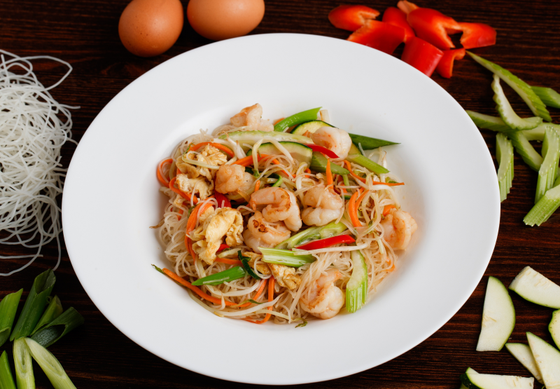 Plate of shrimp salad
