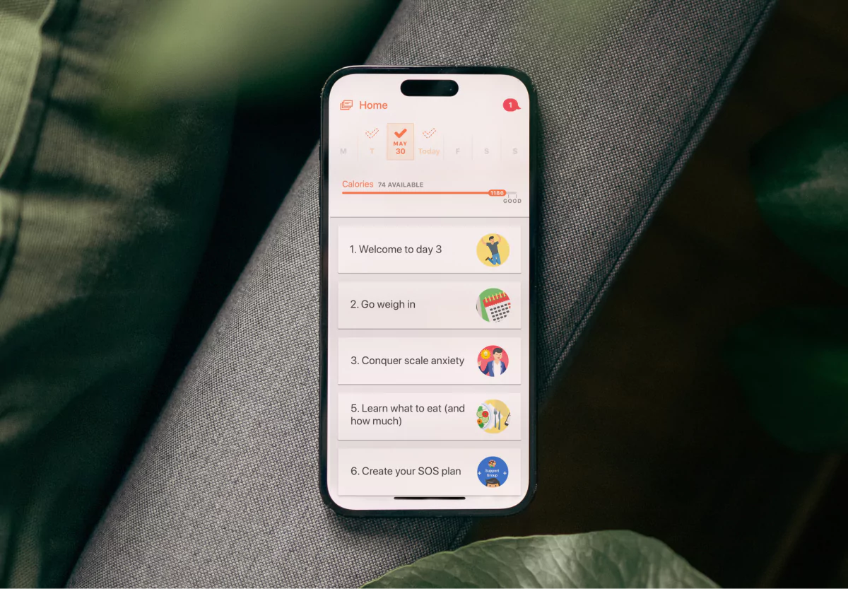 the noom app screen