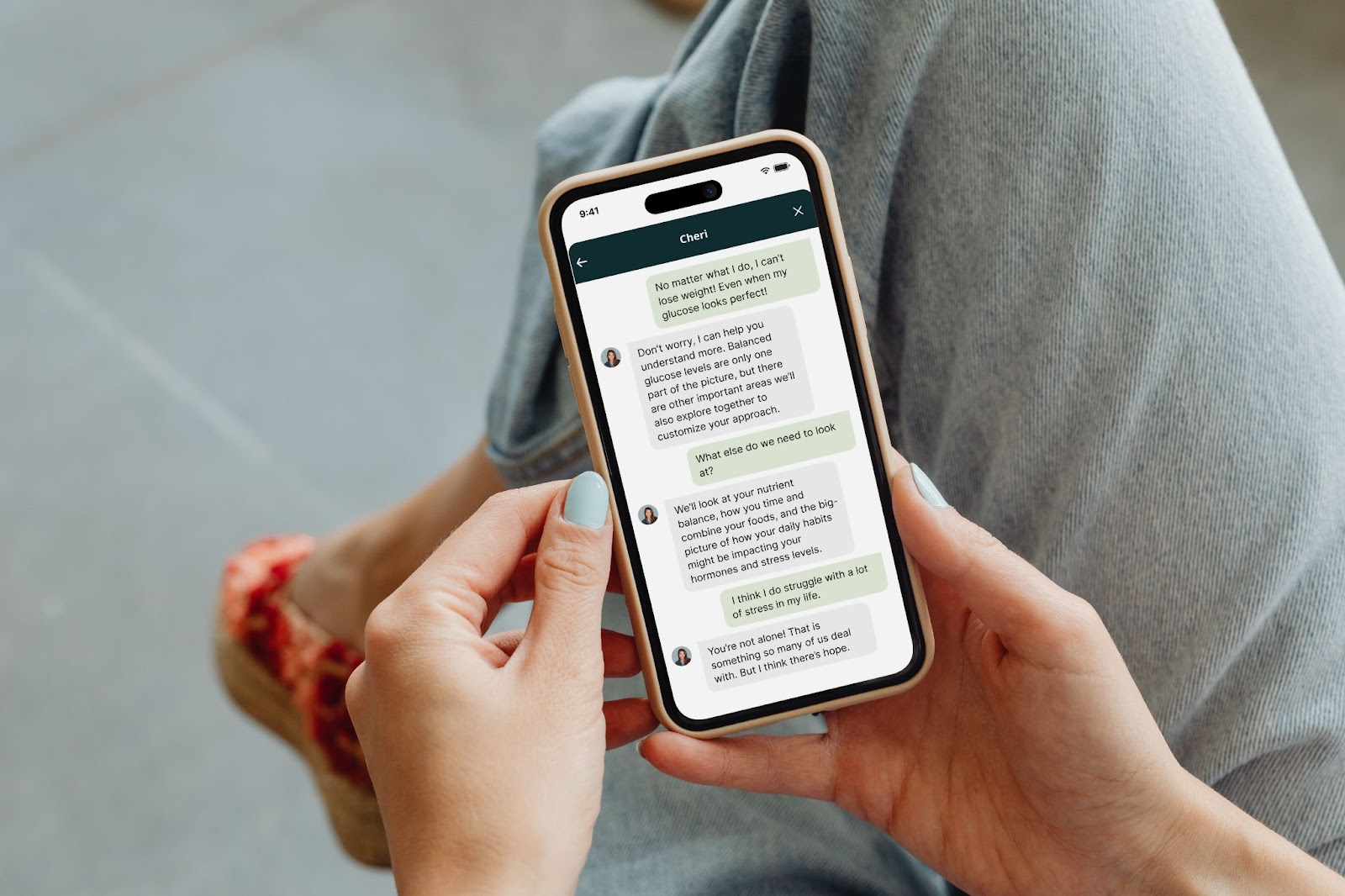 the nutrisense nutritionist chat