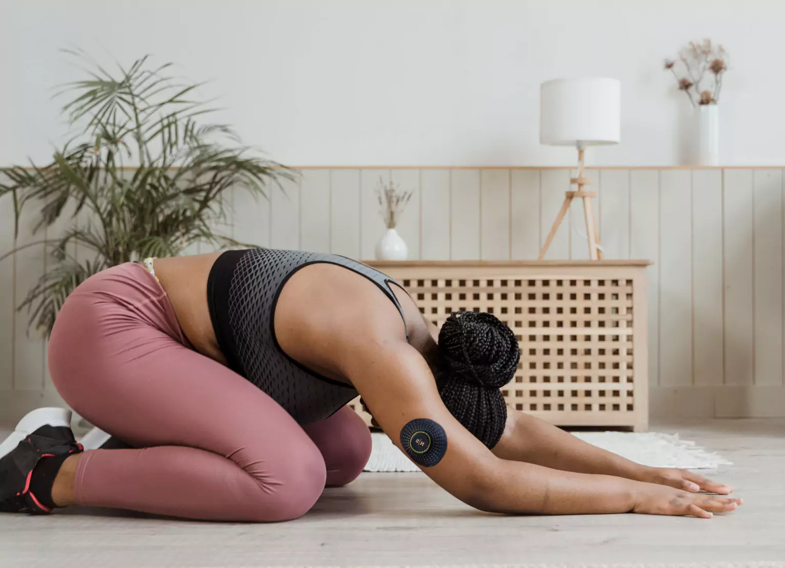 woman stretching