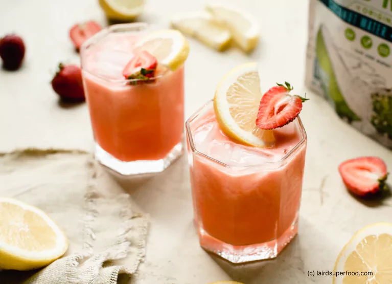 glasses of coconut water