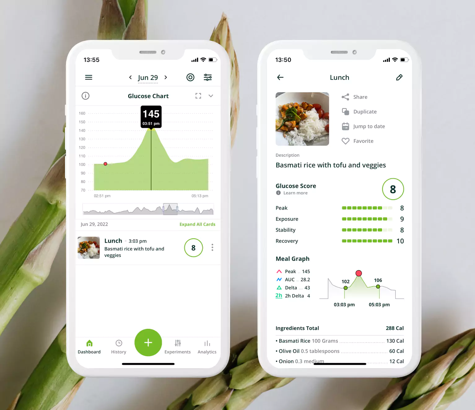 nutrisense app and cgm chart